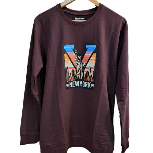 Graphic SweatShirt Maroon- NewYork