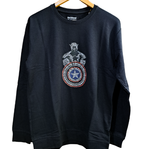 Graphic SweatShirt Black - Captain America